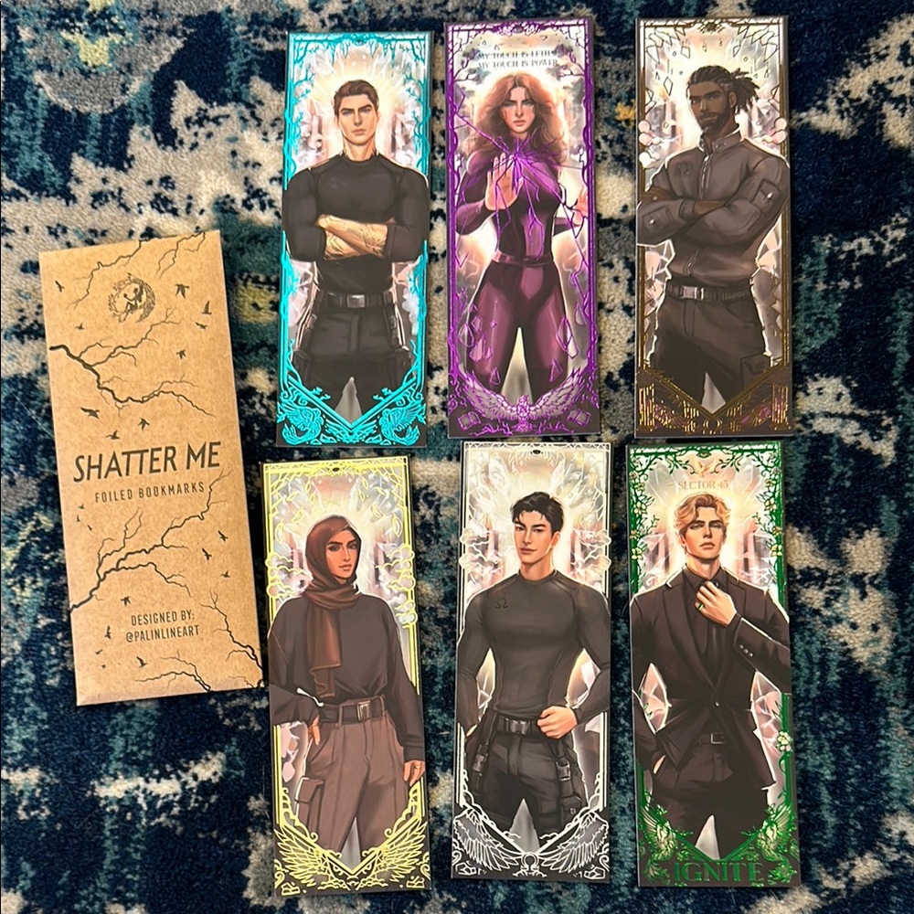 FairyLoot Shatter Me foil bookmarks